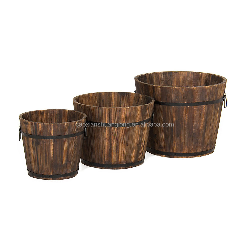 mini decorative small wood soak bucket