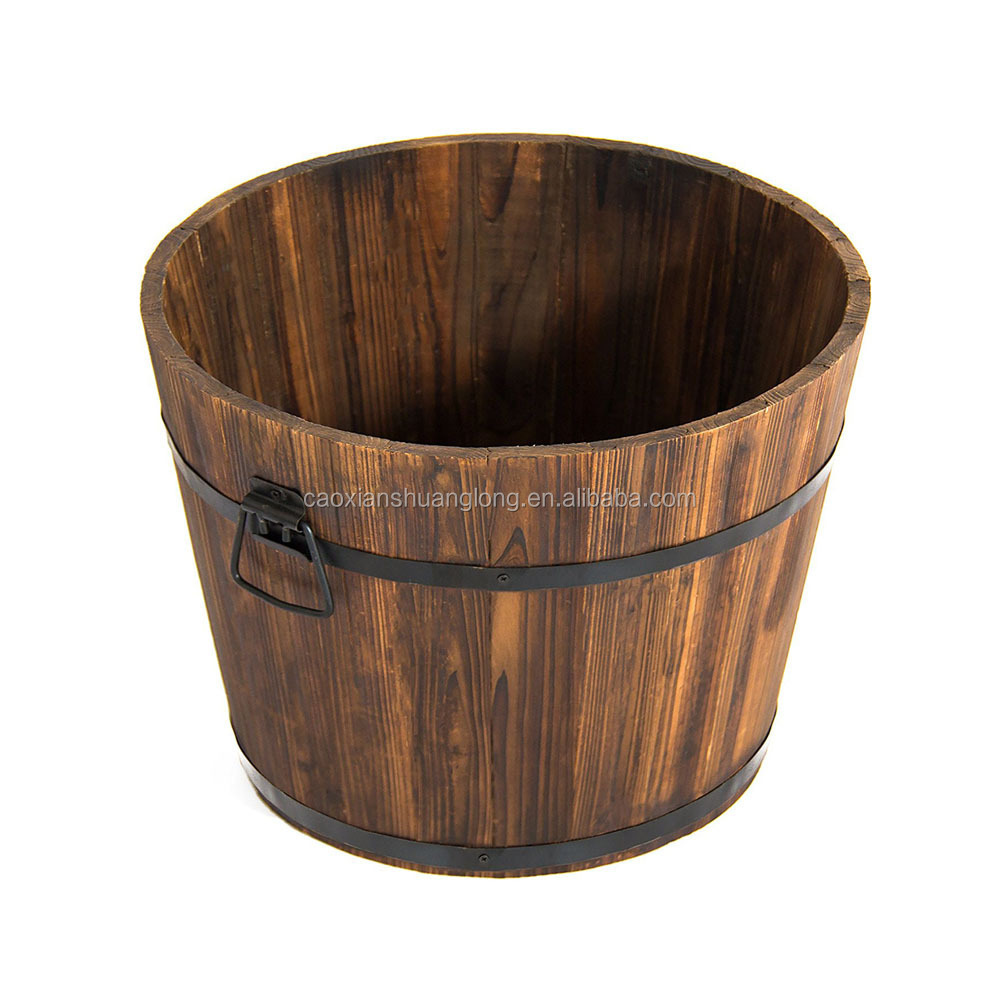 mini decorative small wood soak bucket