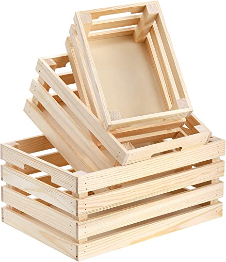 Custom cheap wooden crates Wholesale Wooden Storage Fruit Crates for Sale Vegetables wooden crate box