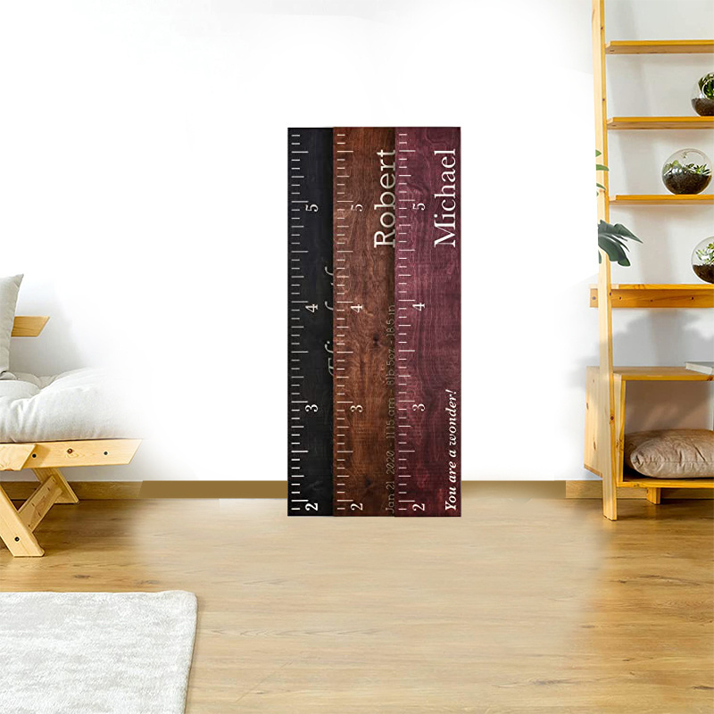 Personalized Wooden Height Growth Chart Ruler for Various Wood growth chart Hanging Wall Wood Measure Decor