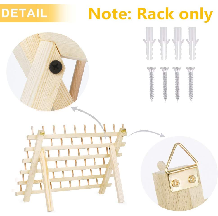 Wooden Sewing Quilting Embroidery Hair-braiding Rack Wall hanging wooden thread rack 60 bobbin sewing thread rack