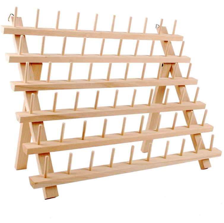 Wooden Sewing Quilting Embroidery Hair-braiding Rack Wall hanging wooden thread rack 60 bobbin sewing thread rack