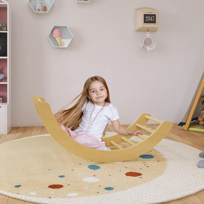 Montessori Indoor playground Climbing Arch and Swing Arch Children's Outdoor Gym Wooden rocking horse arch