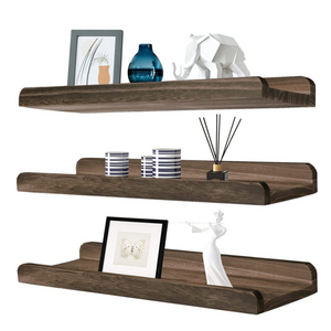 Home Wall Decor Storage Floating Shelves Wall Mounted Wood Shelves for Bedroom, Living Room, Bathroom, Kitchen