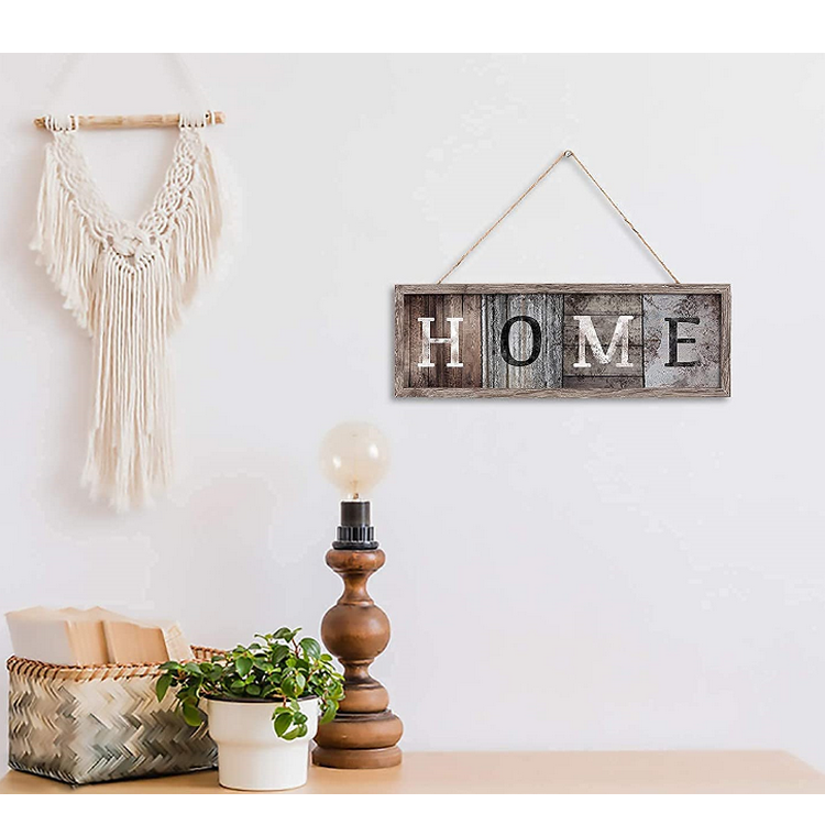 Retro rustic porch wall logo art living room bedroom wood wall sign decor