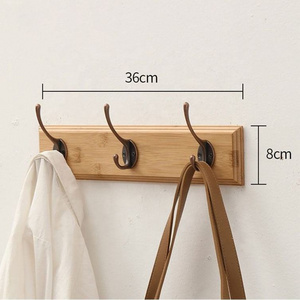 Wooden Wall Mounted Hanging Stainless Steel Robe Coat Cloth Hook Aluminium Metal Wall Hook