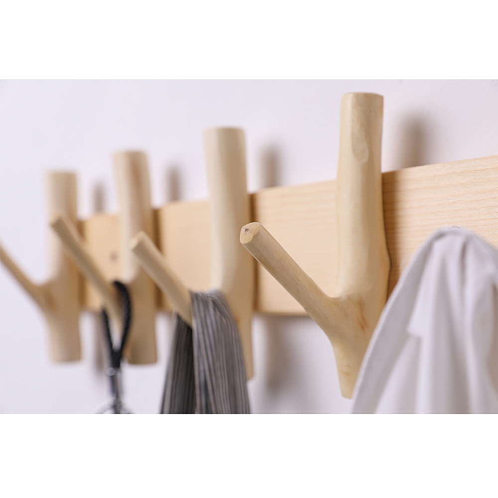 Wooden Clothes Hook On The Wall Household Wooden Hook Wholesale Custom Wooden Hooks