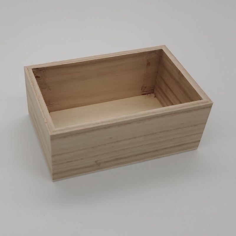 Home Venue Desktop Drawer Decor Succulent Pot Small Wood Square Storage Organizer Container Craft Box