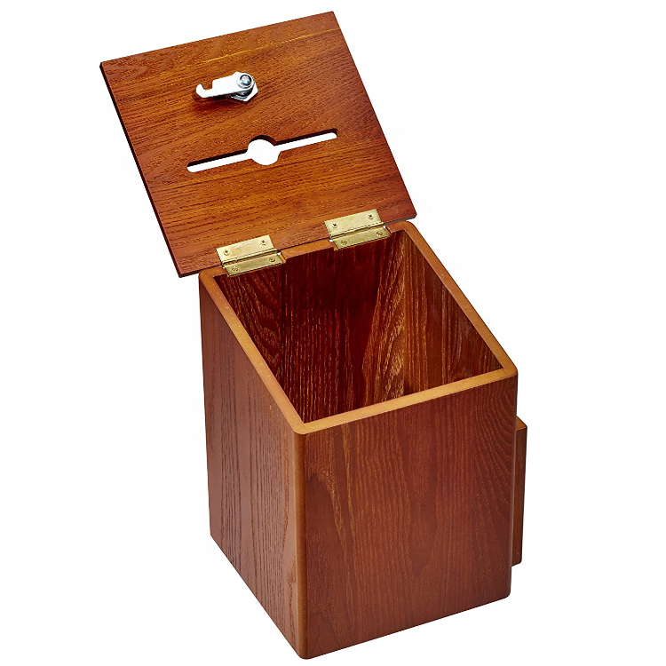 High Quality Contemporary Letter Organizer Medium Oak Wooden Suggestion Box