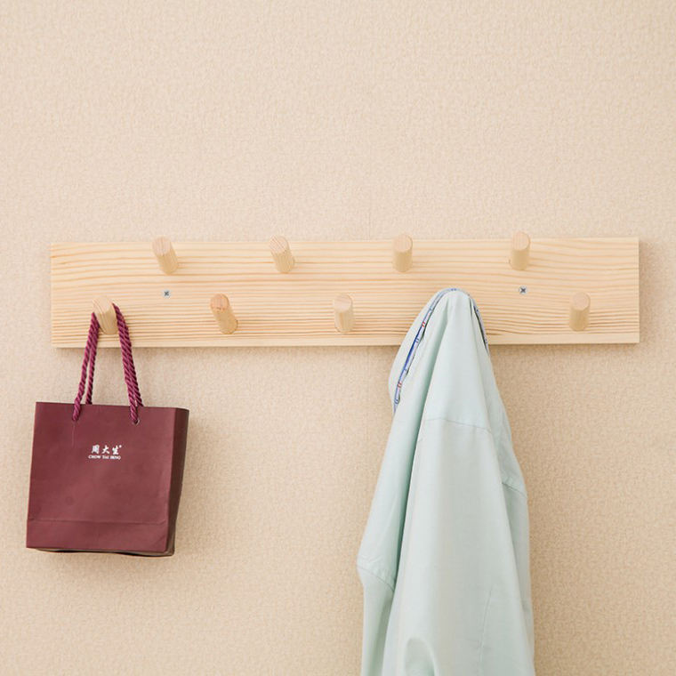 Entryway Hat Rack Bench Coat Hooks Hat Rack Bamboo Wood Wall Hanging For Doors