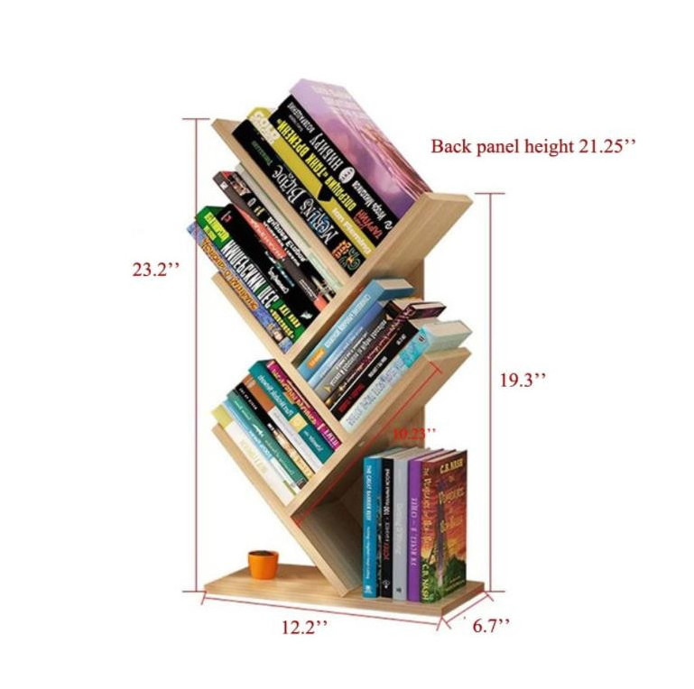 Home Corner Children Wooden Tree Bookcase Modern Wooden Floor Bookcase Storage Bookshelf