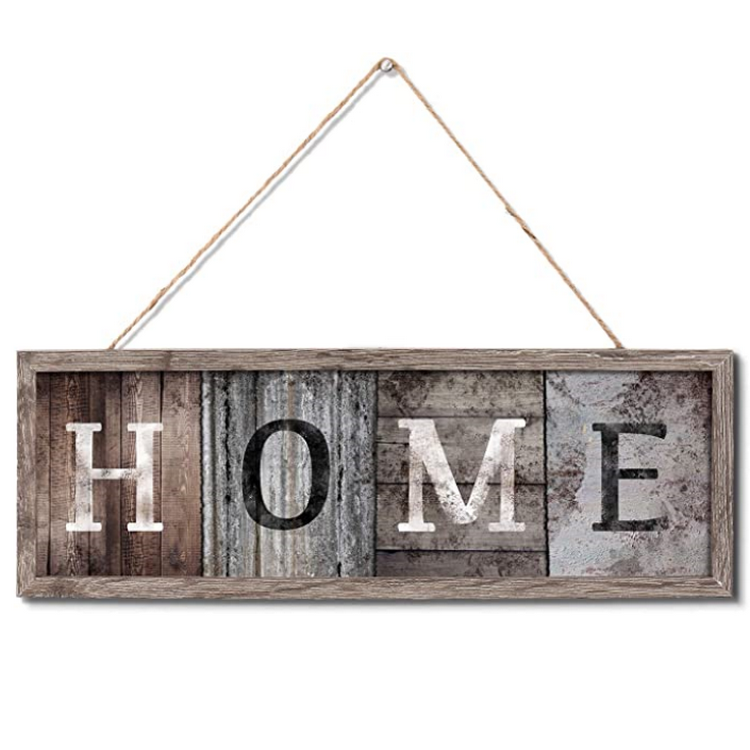 Retro rustic porch wall logo art living room bedroom wood wall sign decor