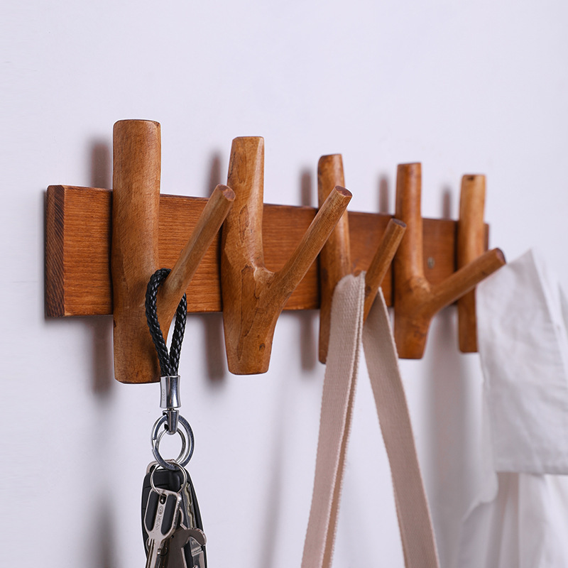 Wooden Clothes Hook On The Wall Household Wooden Hook Wholesale Custom Wooden Hooks