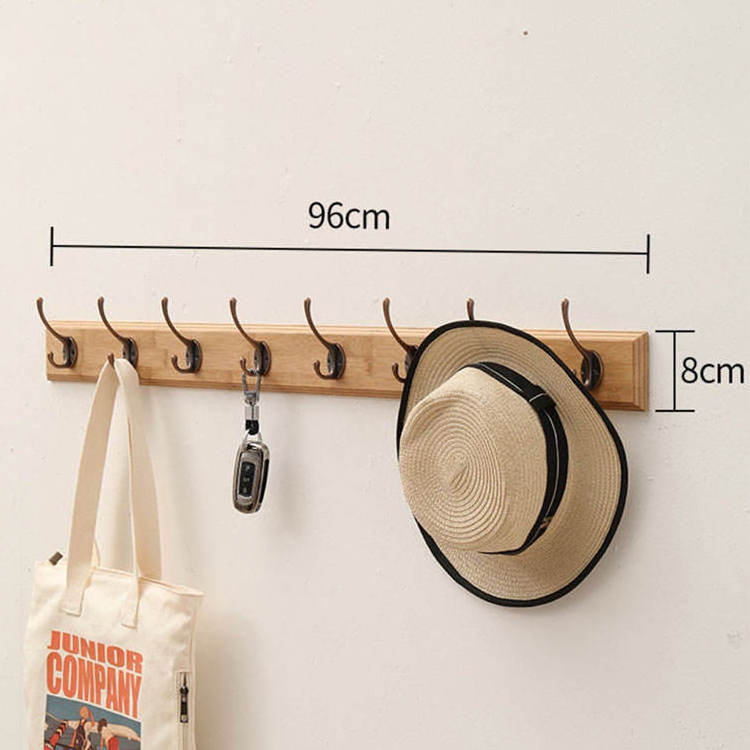 Wooden Wall Mounted Hanging Stainless Steel Robe Coat Cloth Hook Aluminium Metal Wall Hook