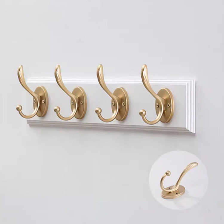 Factory custom Metal vintage towel coat double wall hooks wall mount rustic clothes hook