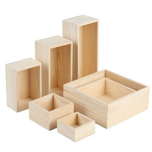 Manufacture Storage Organizer Craft Box Small Wooden Box For Desktop Drawer Decor