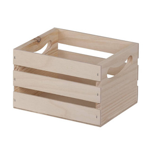 Diy Unfinished Solid Wood Mini Small Wood Crates Box For Keeping Items Organized