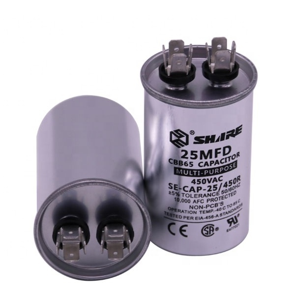 50uf 60uf AC dual capacitor for motor en60252 CBB65 capacitor