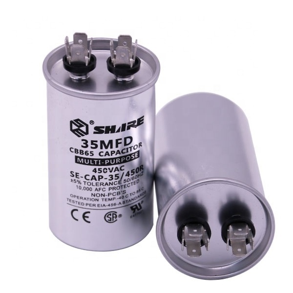 50uf 60uf AC dual capacitor for motor en60252 CBB65 capacitor