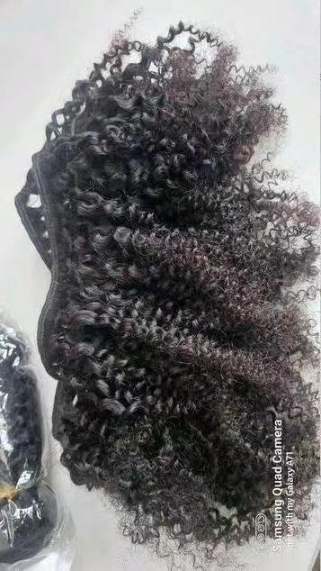 Afro Kinky Human Hair Kinky Curly Hair Hair Paypal Fedex with Closure , Unprocessed Raw Virgin Mongolian Malaysian 3 Bundles