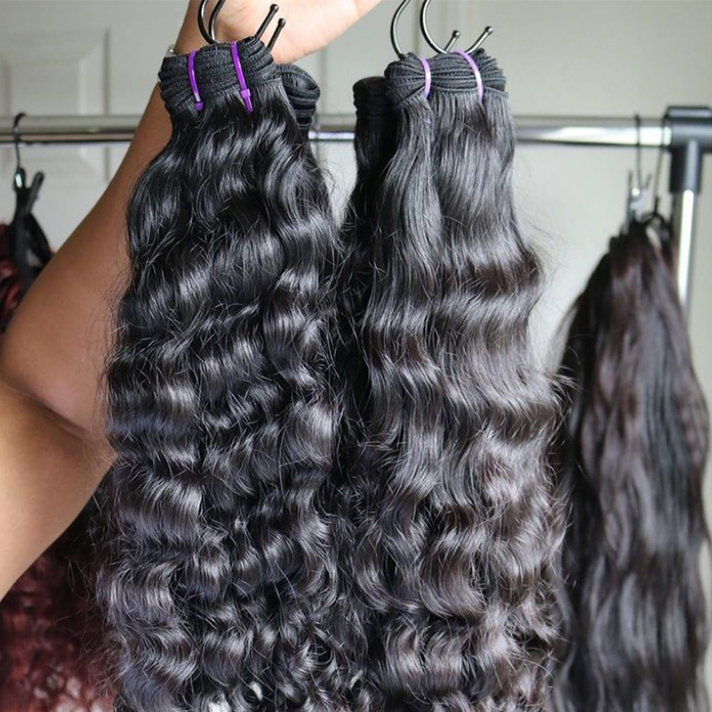 Water Wave Human Weft Hair Bundles Temple Hair Vendor 100% Unprocessed Brazilian Natural Form Raw Indian