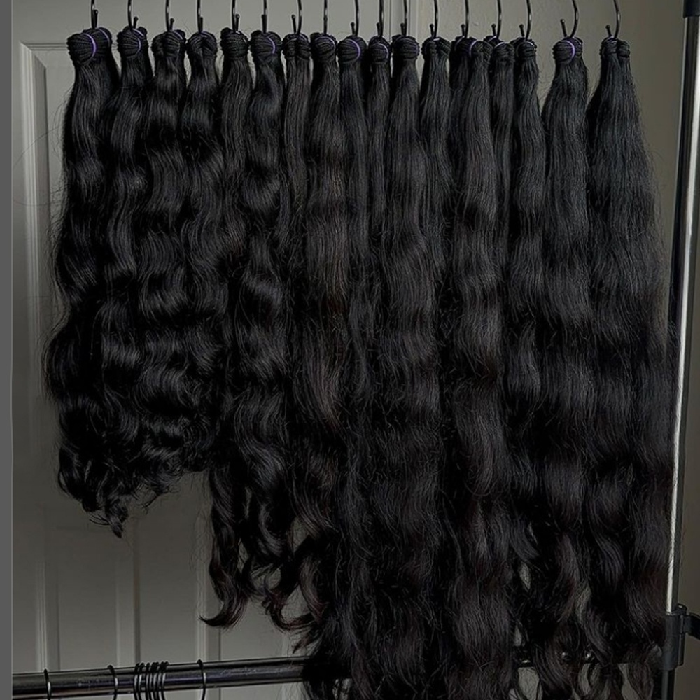 Water Wave Human Weft Hair Bundles Temple Hair Vendor 100% Unprocessed Brazilian Natural Form Raw Indian