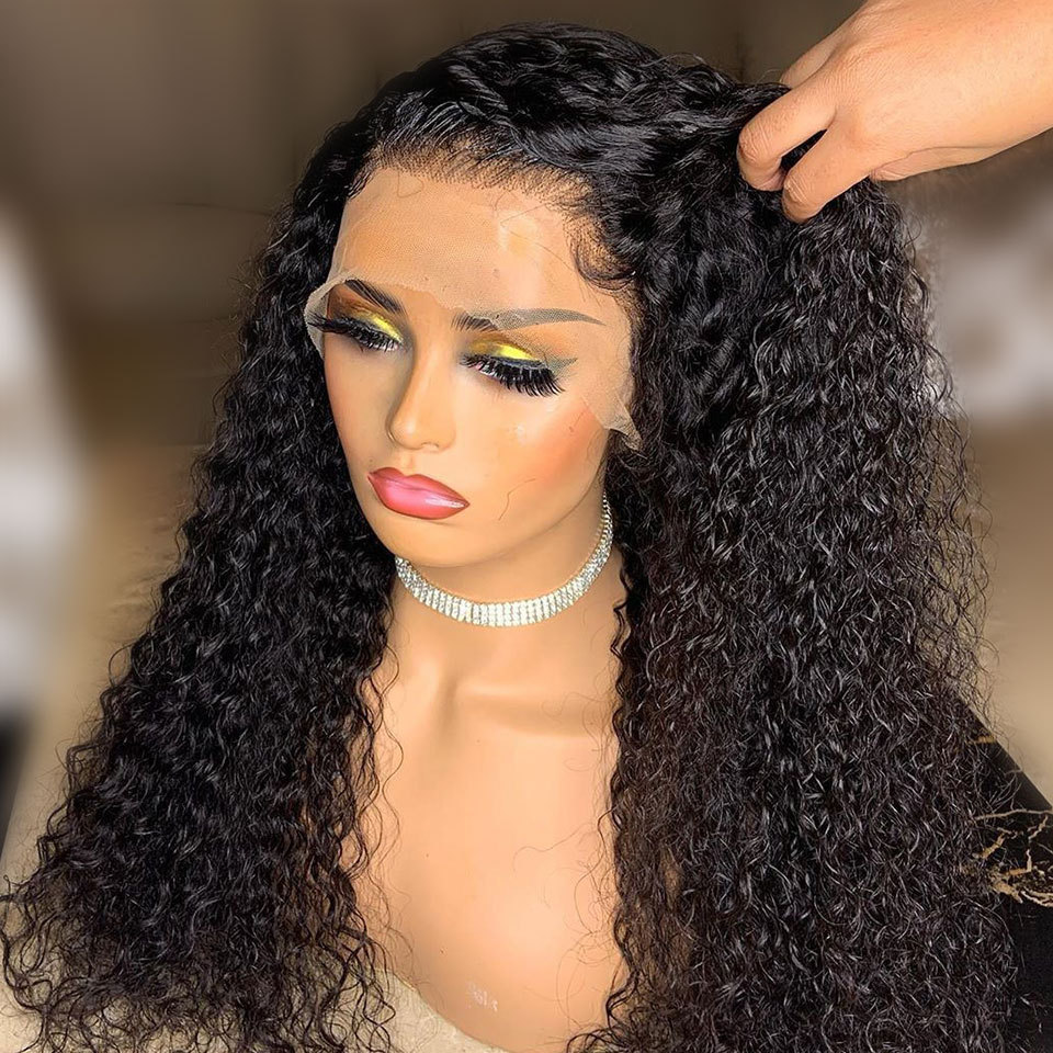 Cheap Virgin Human Hair Wig Mongolian Afro Kinky Curly Wigs 100% Remy Human Hair 180% Full Machine Wigs For Black Women