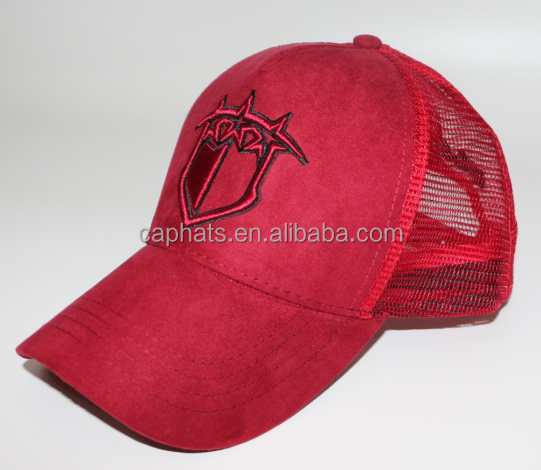 High Quality Promotional 6 Panel Suede Trucker Hats & Caps Flex Fit Custom Truck Hats Caps for Man with Custom Logo