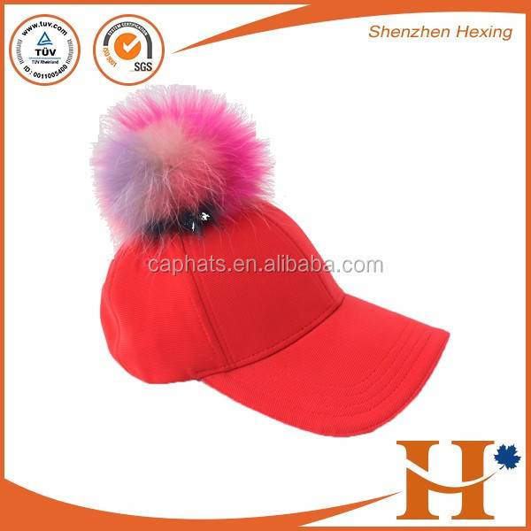 Custom Made Suede Winter Baseball Cap With Pom Embroidery Cool Design Leather Men Baseball Fur Pom Hats