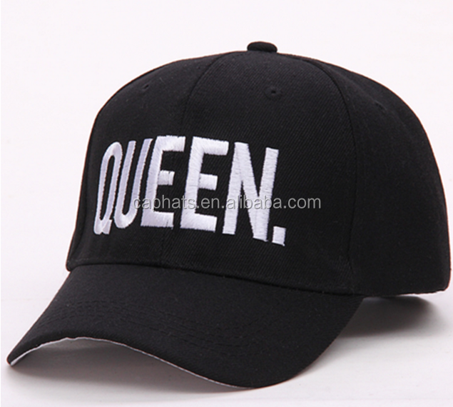 Get free sample King Queen Letter Embroidery Baseball Cap Couples Hip Hop Snapback Cap for Man Hat Women