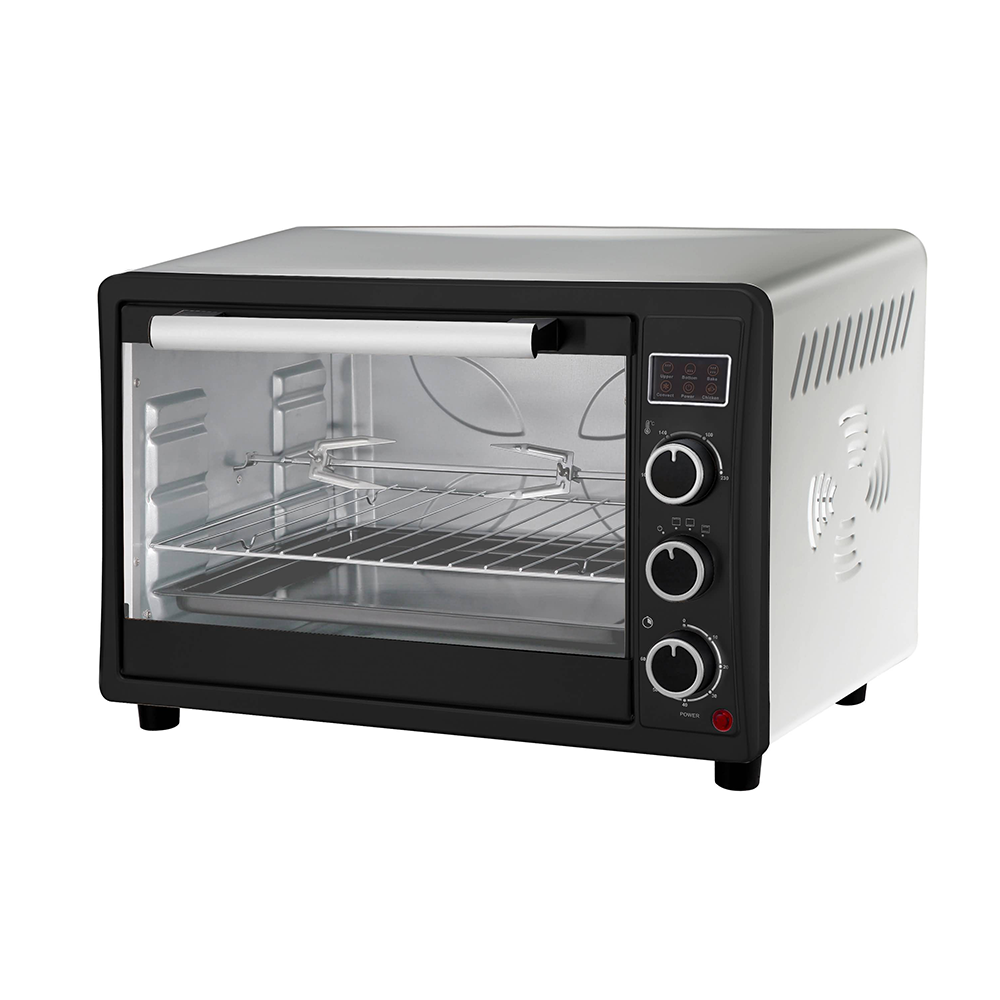 Small Home Baking Electric Oven with Mechanical Timer Automatic Mini Toaster and Warming Function