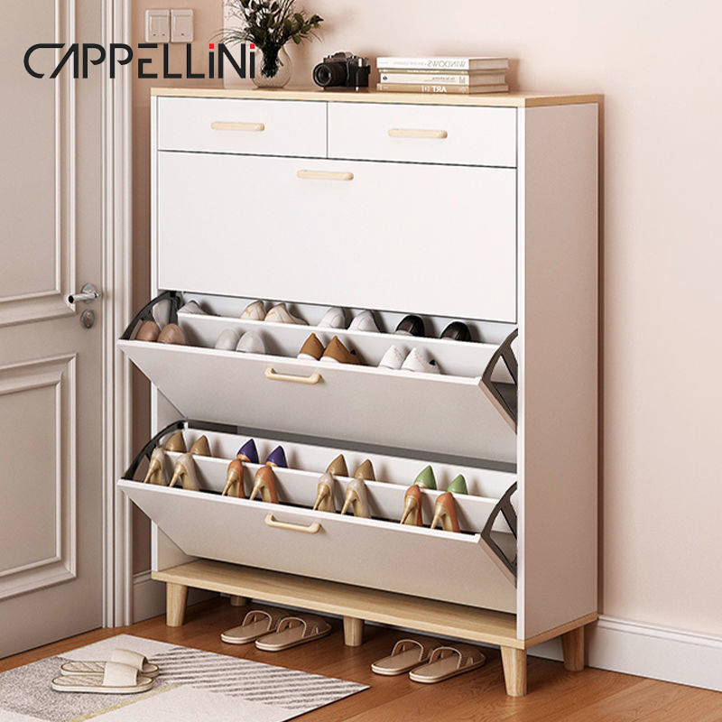 Cheap Wholesale Modern Design Shoe Cabinet Storage Organizer Furniture Entryway Rotating Wooden Shoe Rack Stands