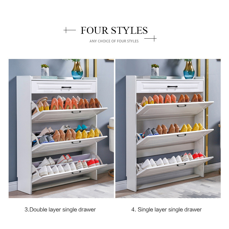 Wholesale Modern Design Entryway Rotating Shoe Rack Stands Storage Organizer Luxury Home Furniture Wooden Shoe Cabinet