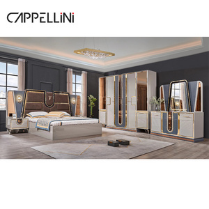 Modern King Size Double Luxury Bed Lit Chambre De Luxe Wooden Chambre A Coucher Complet Bedroom Furniture Set