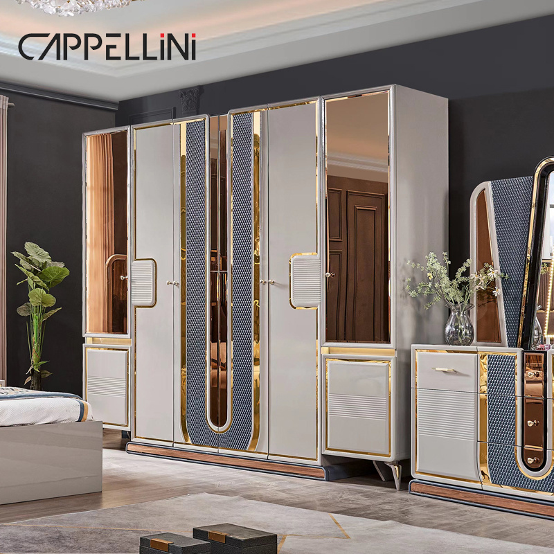 Modern King Size Double Luxury Bed Lit Chambre De Luxe Wooden Chambre A Coucher Complet Bedroom Furniture Set