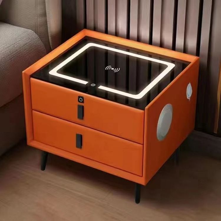 nightstand with led light hotel nightstands luxury smart bedside table wireless