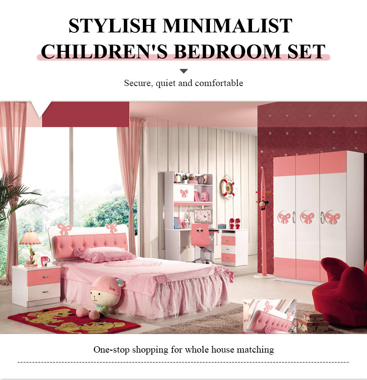 Kids Bedroom Set Bed Room Furniture Children Bedroom Furniture Set Child Bed For Kids Pink Girls Bedroom Sets