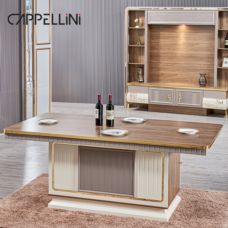 Guangdong Custom Modern Luxury Kitchen Storage Sideboard Home Bar Dining Room Furniture Glass 2 Doors Wood Wine Cabinet