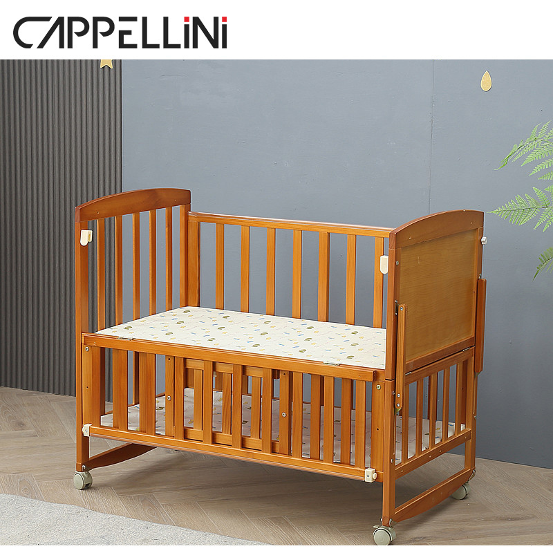 Safety multifunction baby Wood cot crib for sale Kids' Cribs Wooden Pine Baby Cot Baby Crib