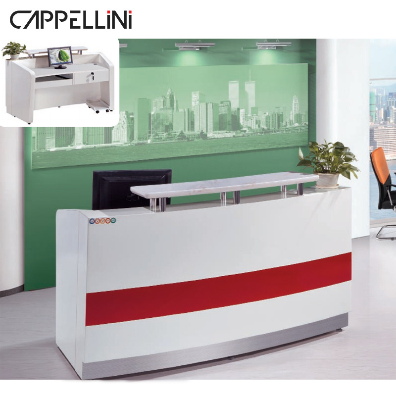 Desks Counter Office Modern Small Front Acrylic Hotel Custom Made Reception Desk Check Out Counter