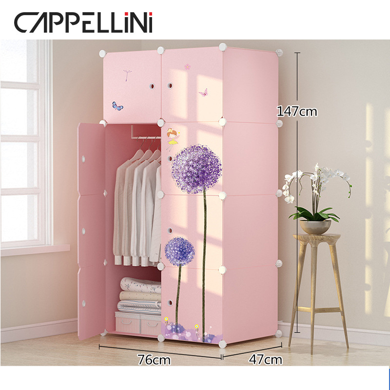 cloakroom professional furniture closet pink baby organizer wardrobes plastic bedroom clothes wardrobe