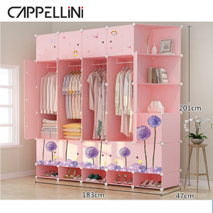 cloakroom professional furniture closet pink baby organizer wardrobes plastic bedroom clothes wardrobe