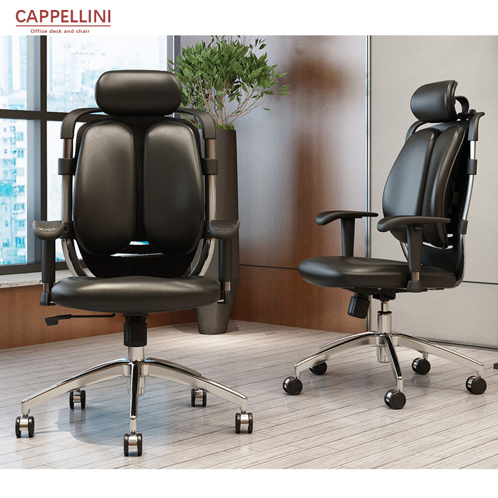 hot sell modern design ergonomic mid back leather computer studio office swivel chair