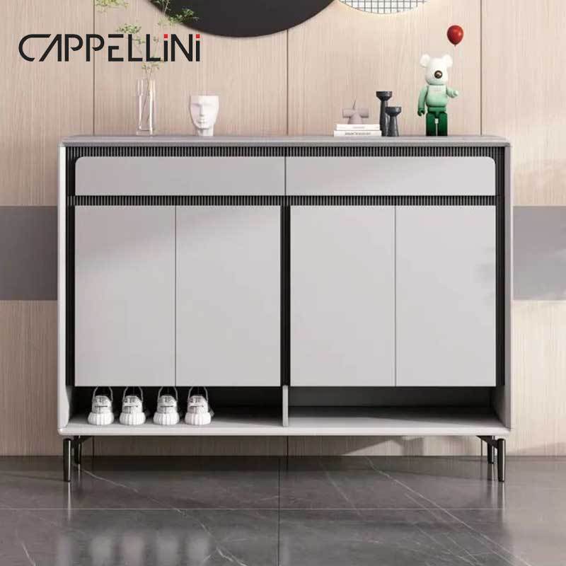 Wholesale Commercial Modern Design Shoe Shelf Rack Storage Organizer Home Furniture Entrance Display Wooden Small Shoes Cabinet