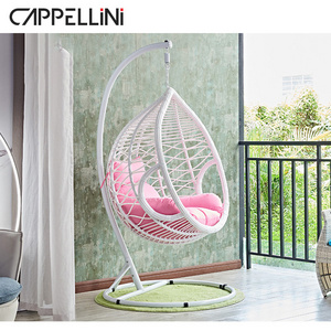 Hot Selling Acrylic Hanging Chairs Swing Transparent Outdoor Floor Stand Type Golden Bubble Chair For Living Room Garden