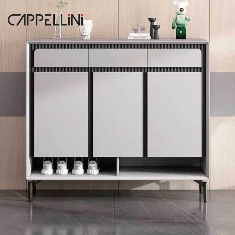 Wholesale Commercial Modern Design Shoe Shelf Rack Storage Organizer Home Furniture Entrance Display Wooden Small Shoes Cabinet