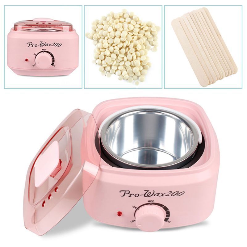 Wax kit hair removal wax heater pot accept customized wax beans and wooden applicator sticks