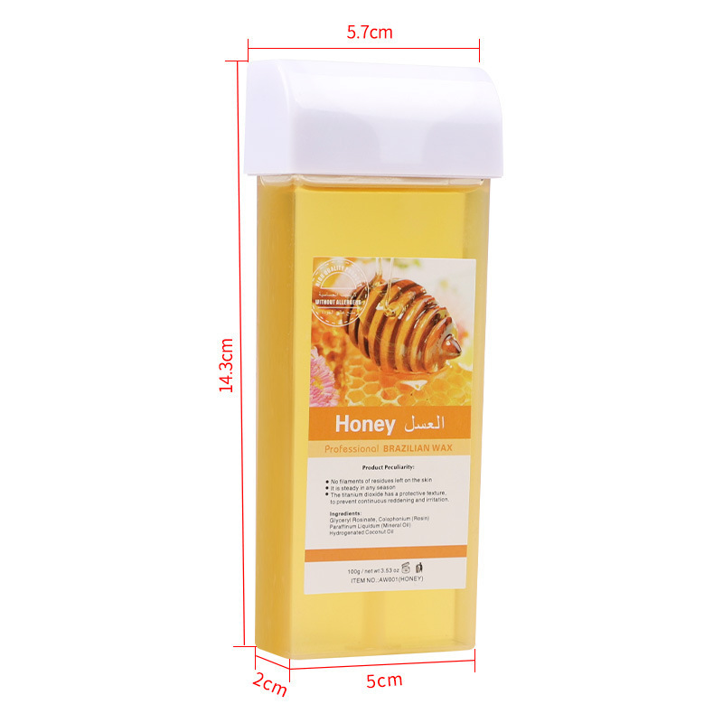 Factory Supply painless 100ml roll on cartridge wax for depilation High quality roll-on wax cartridges for hair removal