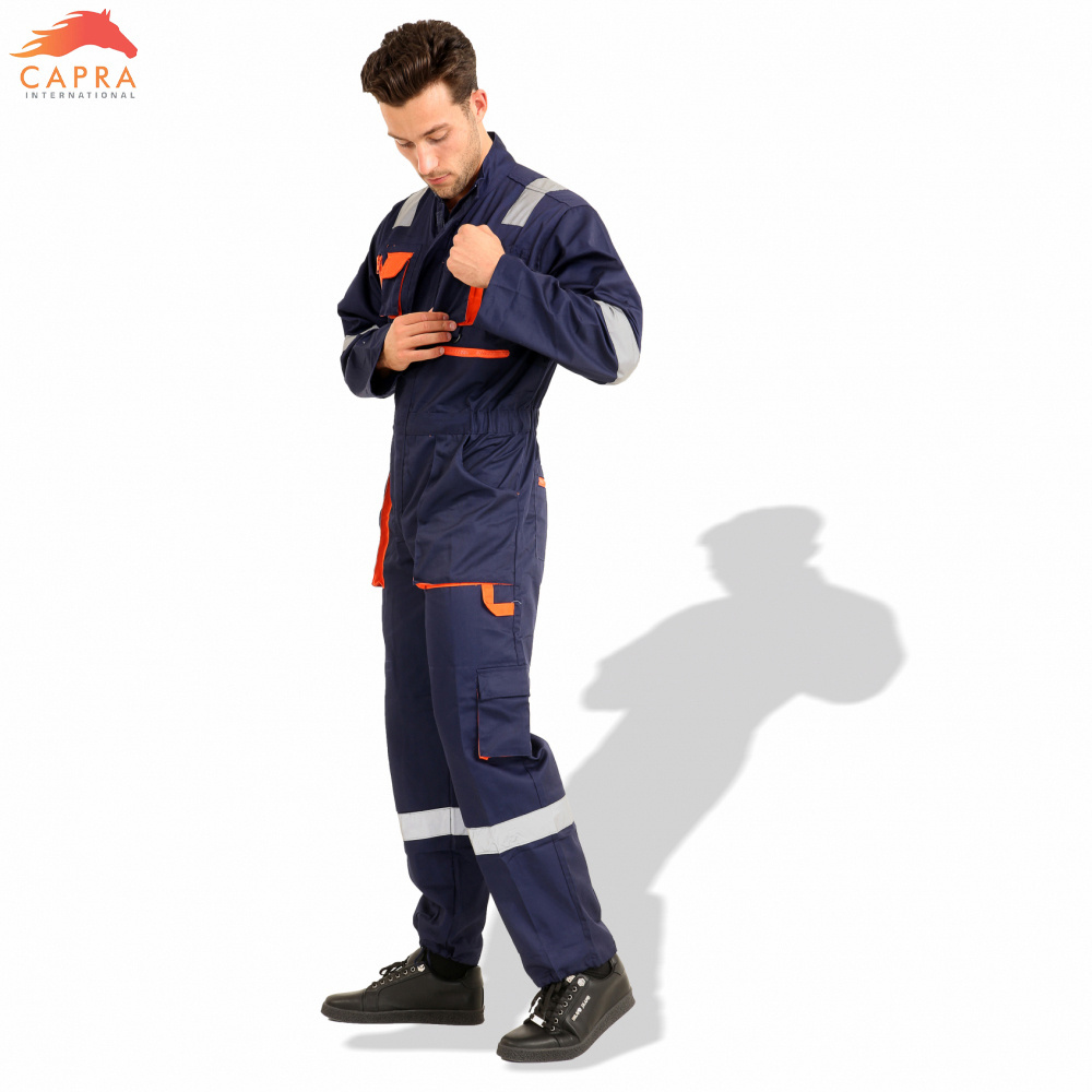 Factory OEM ODM Supply Polyester / Nylon Safety High Visibility Welding Work Coverall Suit