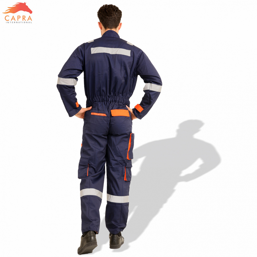 Factory OEM ODM Supply Polyester / Nylon Safety High Visibility Welding Work Coverall Suit